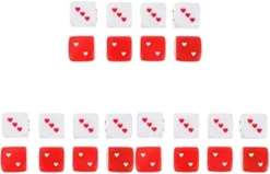 Gadpiparty Kids Toys 24pcs Hearts Carnival White Unique Acrylic Table Wedding Playing Chic Games Club Classroom Teaching Game And Dices Funny Lovely Novel Heart Casino Favors Party Toys RPG Dice -Classic Board Game Shop 41ozBofOxfL. AC