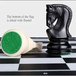 DIANDIAN Folding Chess Set 19" Plastic Chessboard Set Counterweight Pieces With Storage Slots Travel Chess Educational Toys For Beginner (Size : 48cm/19in) -Classic Board Game Shop 41pKAkmhCRL