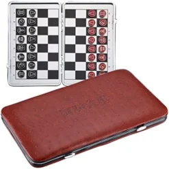 LANGWEI Chess Set, Magnetic Travel Pocket International Chess, Portable Leather Foldable Chessboard Alloy Piece Chessman Board Game Family Toy 14 LANGWEI Chess Set, Magnetic Travel Pocket International Chess, Portable Leather Foldable Chessboard Alloy Piece Chessman Board Game Family Toy -Classic Board Game Shop 41pnqUr88TL. AC