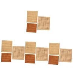 Alasum 12 Pcs Go Board Kids Travel Toys Travel Set Mini Toys For Kids Foldable Chessboards Classic Leather Travel Chess Set Go Chessboard Board Games Portable Go Board Child Dual Purpose