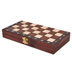 Wooden Travel Chess Set, Folding Portable Educational Toys, Gift For Boys Girls, 27x27cm -Classic Board Game Shop 41tE4w2p9fL