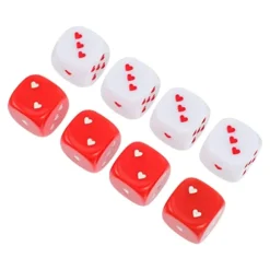 Gadpiparty Kids Toys 24pcs Hearts Carnival White Unique Acrylic Table Wedding Playing Chic Games Club Classroom Teaching Game And Dices Funny Lovely Novel Heart Casino Favors Party Toys RPG Dice -Classic Board Game Shop 41tQhev8BDL