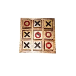 Tic Tac Toe Wooden Board Game, Table Toy Player Room Decor Tables Family XOXO Decorative Pieces Adult Rustic Kids Play Travel Backyard Discovery Night Level Drinking Romantic Decorations. -Classic Board Game Shop 41ucb27SxaL
