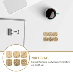 FOMIYES 6pcs Pub Golden Portable Game Props Scary Boyfriend Simple Craft Small Casino Dices Dice Novelty Toys Board Accessories Brass Entertainment Corner Table Role Square Poker -Classic Board Game Shop 41umSuXjJML