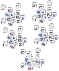 Alasum Birthday Party Games Couples Gifts 32 Pcs Poker Dice Liars Dice Interesting Dice Set Dice Props Funny Game Chips Acrylic Party Supplies Liars Dice Game Couple Gifts White Outfit -Classic Board Game Shop 41vR cK3x7L. AC
