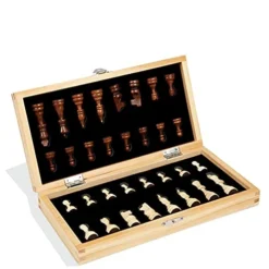 Magnetic Travel Chess Set With Folding Chess Board And Magnetic Chess Pieces Educational Toys Chess Board Game Set For Kids And Adults, 11.4"x11.4"x1" -Classic Board Game Shop 41w1PnMXpRL