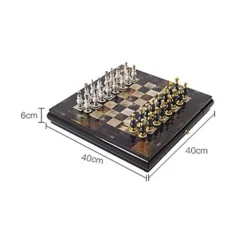 ZWJ International Chess Set Magnetic Chess Board International Chess Gold And Sier Pieces With Storage Game Toy Set For Travel Outdoor Indoor Kids Adult Children -Classic Board Game Shop 41xswR8SRBL