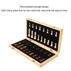 Chess Set Chess Wooden Chess Chess Set With Folding Chess Board Game Sets Storage For Pieces 2 Extra Queens Great Travel Toy G -Classic Board Game Shop 41zAV2lAGAL