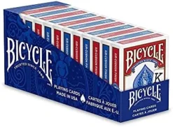 Bicycle Rider Back Playing Cards,12 Count (Pack Of 1) & Mexican Train Dominoes Set Tile Board Game In Aluminum Carry Case With Colorful Trains For Family Game Night, For Adults And Kids Ages 8 And Up -Classic Board Game Shop 41zfLS2WjS. AC