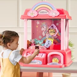 Mini Claw Machine For Kids|Electronic Arcade Game Indoor Toy For Tiny Stuff Small Fun Cool Things|Candy Vending Machine Toy,Unicorn Toys For Girls,Great Birthday Gift For 6 7 8 9 Year Old -Classic Board Game Shop 510MotzH8hL