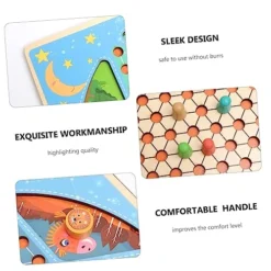 SAFIGLE 2 Sets Chess Flying Toy Kids Travel Toys Wooden Toys For Infants China 2 In 1 Flight Ladder Parent-Child Toy Wooden Beads Chinese Chess Game Set Chess Playing Game Ludo Travel -Classic Board Game Shop 511YPoIbgJL