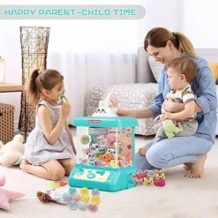 Mini Claw Machine – Feature LED Lights Adjustable Sounds Loud Sound Effects Claw Machine Arcade Game Toy Vending Machine With10Dolls，10 Twisted Egg，USB Cable ，Best Gift Toy -Classic Board Game Shop 5121aayjpzL