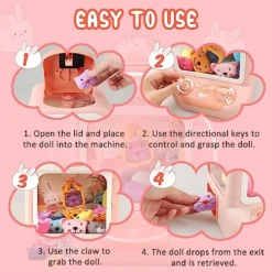 YOTOY Mini Claw Machine For Kids - Arcade Claw Game Machine, 20 Mini Plush Toys, Music And Light, Party Birthday Toys Gifts For Kids, Girls, Boys Age 3 4 5 6 7 8 Years Old -Classic Board Game Shop 512SmXLTbWL