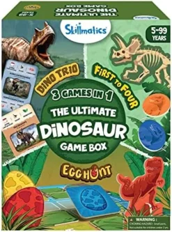 Skillmatics Ultimate Dinosaur Game Box - 3 Family Friendly Games In 1, Perfect For Kids Ages 5 And Up, Great Gift -Classic Board Game Shop 512mHXGHC9L. AC
