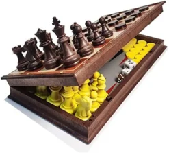 SIMPLEWIN Magnetic 3 In 1 Chess Checkers Backgammon Set, Magnetic Chess Travel Magnet Chess With Folding Case -Classic Board Game Shop 5135pkdkqL. AC