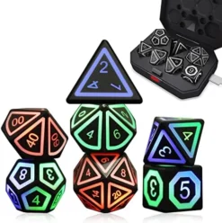 Dungeons And Dragons Dice Set Rechargeable DND Dice With Charging Box For MTG,Role Playing Table Games, RPG Polyhedral Dice Set -Classic Board Game Shop 513SnmqaNOL. AC