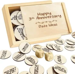 1DFAUL 5 Year Anniversary Wood Gift For Him Her, 5th Gifts Anniversary For Wife, Wooden Gifts For 5 Year Marriage Anniversary, Fifth Wedding Anniversary For Couple, Couples Ideas & Dice Box (5 Year) -Classic Board Game Shop 514doIXgg9L. AC
