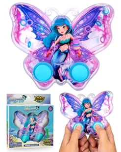 YoYa Toys Mermaid Butterfly Water Ring Toss Handheld Game - Water Games For Kids Handheld With Underwater Princess, Classic-Style Retro Water Game, Portable & Travel-Friendly Handheld Games For Kids