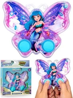YoYa Toys Mermaid Butterfly Water Ring Toss Handheld Game - Water Games For Kids Handheld With Underwater Princess, Classic-Style Retro Water Game, Portable & Travel-Friendly Handheld Games For Kids -Classic Board Game Shop 514qw8anA5L. AC