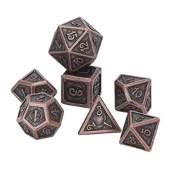 Dice Set, Metal Dice RPG Beautiful Rolling Solid For Tabletop (Type 1)