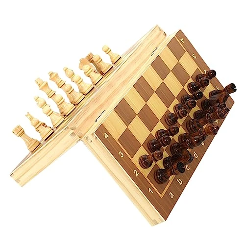 Toyvian 1 Set Wooden Chess Travel Kit Travel Set Travel Toy Folding Chess Board Game Chess Checkers Game Set Wood Kids Educational Chess International Chess Kit Foldable Chessboard Kit USB 1 Toyvian 1 Set Wooden Chess Travel Kit Travel Set Travel Toy Folding Chess Board Game Chess Checkers Game Set Wood Kids Educational Chess International Chess Kit Foldable Chessboard Kit USB