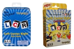 George & Company LCR Left Right Center Dice Game Prime 2-Pack Bundle | Original LCR Left Center Right Dice Game (Blue Tin) + New LCR Card Game | George And Company Left Center Right Game