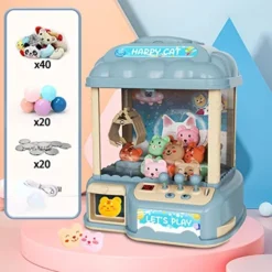 Fancyes Claw Machine Arcade Game With 20 Capsule, Arcade Candy Capsule Claw Game Prizes Toy, Blue 40 Dolls -Classic Board Game Shop 516UqGiBKYL