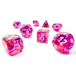 Red Nebula Black Light Special Dice With White Numbers 7+1 Dice Set 16mm (5/8in) Chessex -Classic Board Game Shop 516sg4FVDrL