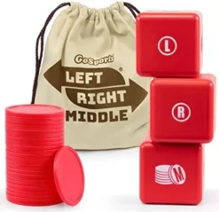 GoSports Left Right Middle Giant Dice Game - 3.5" For Indoor/Outdoor Play - Foam Or Wood Dice -Classic Board Game Shop 517BbiSrgpL. AC