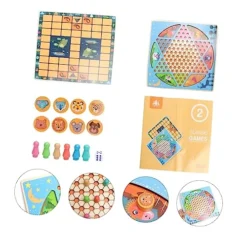 SAFIGLE 2 Sets Chess Flying Toy Kids Travel Toys Wooden Toys For Infants China 2 In 1 Flight Ladder Parent-Child Toy Wooden Beads Chinese Chess Game Set Chess Playing Game Ludo Travel -Classic Board Game Shop 517Y5oke4cL