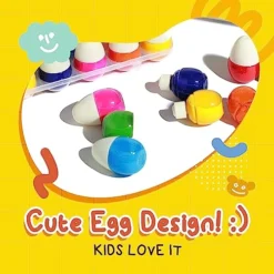 EGGDRAW Dot Markers Art Kits For Kids With Storage Tray - 12 Colors Non-Toxic Fun & Easy Grip Water-Based Dab And Dabbers For Toddlers Kids Preschool Arts And Crafts Supplies -Classic Board Game Shop 518qJ7M9hHL