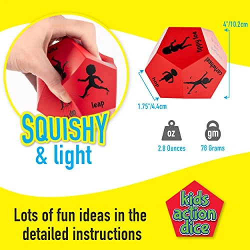 Covelico Kids Exercise Equipment - Exercise Dice - Kids Outdoor Toys, Obstacle Course For Kids For Fun Kids Outdoor Activities. Kids Indoor Play Equipment & Gymnastics Equipment For Kids 4 Covelico Kids Exercise Equipment - Exercise Dice - Kids Outdoor Toys, Obstacle Course For Kids For Fun Kids Outdoor Activities. Kids Indoor Play Equipment & Gymnastics Equipment For Kids - Image 4