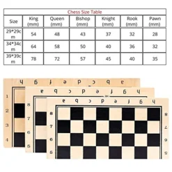 FINE MEN WYX-Chess, 1set 4 Queens Wooden Magnetic Chess Exquisite Chess Set Travel Chess Game Wooden Chessman Foldable Chessboard As Gift Toy I10 ( Color : Size (34x34cm) ) -Classic Board Game Shop 519Tlcq9CFL