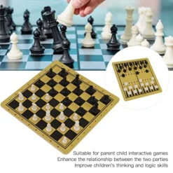 Plplaaoo Chess Game, Travel Chess Set,Travel Games,International Chess Set,3 In 1 Wooden Chess Board Set Travel Games International Chess Checkers Toy Game Board Toy,for Teenagers, Adults -Classic Board Game Shop 519cYDO6CFL