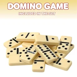 Gamie 6-in-1 Dice Cube Game Set Board Game And Casino Set – Includes Chess, Checkers And Backgammon, 2 Decks Of Playing Cards, Poker Chips, Poker Dice And Dominoes - Complete Kit For Family Fun -Classic Board Game Shop 519syveN3LL