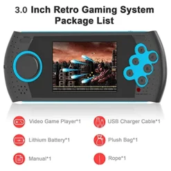 EASEGMER Handheld Games For Kids 16 Bit Portable Retro Video Games Built In 230 Classic Games 3.0 Inches HD Screen Arcade Gaming System Best Birthday Gift For Boys And Girls (Blue) -Classic Board Game Shop 51A9Ve5vMYS