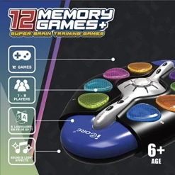 ICore Flashing Genius Brain Games Teaser, Electronic Memory & Brain Game | 12-in-1 Handheld Game For Kids | STEM Toy For Kids Boys & Girls 1 Or 8 Players | Fun Gift Toy For Kids Ages 8-12 Years Old -Classic Board Game Shop 51AKhDpyRyL