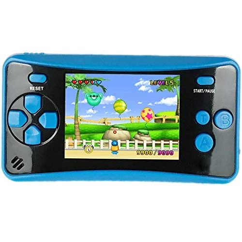 Portable Handheld Games For Kids 2.5" LCD Screen Game TV Output Arcade Gaming Player System Built In 182 Classic Retro Video Games Birthday For Your Boys Girls (Blue) 1 Portable Handheld Games For Kids 2.5" LCD Screen Game TV Output Arcade Gaming Player System Built In 182 Classic Retro Video Games Birthday For Your Boys Girls (Blue)