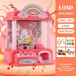 Mini Claw Machine For Kids|Electronic Arcade Game Indoor Toy For Tiny Stuff Small Fun Cool Things|Candy Vending Machine Toy,Unicorn Toys For Girls,Great Birthday Gift For 6 7 8 9 Year Old -Classic Board Game Shop 51BqCAIO2wL