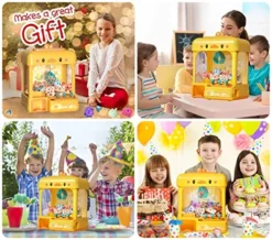 Cxjoigxi Mini Claw Machine For Kids Adults With Prizes,Volume Control And 60 Seconds Countdown,2 Power Supply Modes,Gumball Candy Vending Machines Toys For 4-7 8-12 Year Old Boy Girl Gift Ideas-Duck -Classic Board Game Shop 51Cw4DTbDJL