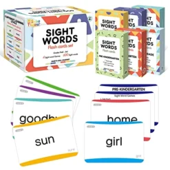 Springflower 600 Sight Words, Dolch & Fry High Frequency Sight Word Flash Cards For Kindergarten Homeschool Supplies Games For Kids Pre-K, Kindergarten, 1st, 2nd, 3rd Grade