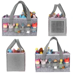 Portable Carrying Case Compatible With Toniebox Starter Set And Tonies Figurines,Travel Felt Cloth Musical Toy Folding Bag For Toniebox Accessories (Gray) -Classic Board Game Shop 51ECtw5TIGL