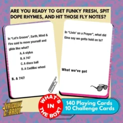 Lyrically Correct 80'S Mixtape Hip Hop, R & B, Funk And Pop Music Trivia Card Game |Multi-Generational Family Gatherings, Adult Game Night And Fun Trivia -Classic Board Game Shop 51EWK4MWrQL