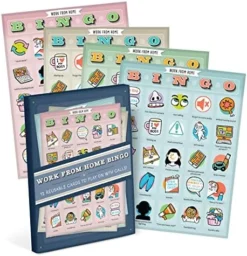 Knock Knock Work-from-Home Bingo, 12 Reusable Cards To Play For WFH Calls -Classic Board Game Shop 51FM6Y4iK4L. AC