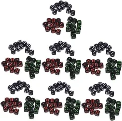 SAFIGLE 15 Sets 30pcs Regular Point Dice Colored Dice Role Playing Dice Black Decor Party Game Dice Mini Dice Teaching Math Dice Party Game Dot Dices Dice Game Playing Props Dice Props Toy -Classic Board Game Shop 51FQ3VRCVJL. AC