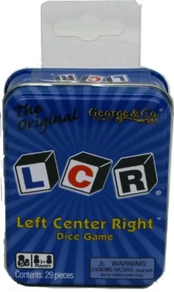 George LCR® Left Center Right™ Dice Game - Blue Tin (2)