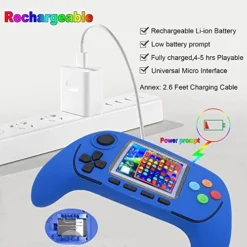 EJEFF AILINDI 16 Bit Handheld Games Kids Toys For Kids 3.0'' Large Screen Preloaded 788 HD Classic Retro Video Games USB Rechargeable Seniors Electronic Game Player Birthday Xmas Present(Blue 8718) -Classic Board Game Shop 51GcQ9G7t2L