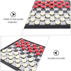 NUOBESTY Magnetic Chinese Checkers Checkers Board Game Travel Magnetic Chess Dominoes Backgammon Interactive Intelligence Trainer Game For Kids Children Checkers Game Adults -Classic Board Game Shop 51HmOdYwKtL