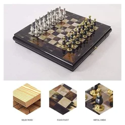 ZWJ International Chess Set Magnetic Chess Board International Chess Gold And Sier Pieces With Storage Game Toy Set For Travel Outdoor Indoor Kids Adult Children -Classic Board Game Shop 51IdjMscJOL