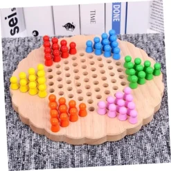 SAFIGLE 1pc Travel Chess Board Toys For Travel Desktop Toys Chess Game For Kids Intelligence Toy For Kids Chinese Draughts Backgammon Set Checkerboard Wooden Pattern China Child -Classic Board Game Shop 51J1H0OecxL